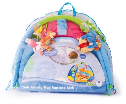 Imagen 2 de Famosa Winnie the Pooh Manta Actividades the Pooh - Manta de juegos reversible y acolchada con colgantes, texturas y sonidos