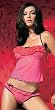 2Pc Rhumba Ruffle Mesh Top With Matching Panty