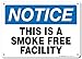 Notice This Is A Smoke Free Facility Laminated Sign - 10