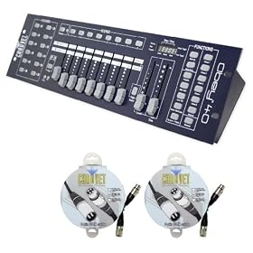 Package: Brand New Chauvet Obey 40 Universal Dmx 512 Controller with 192 Channels and Midi Compatibility + (2) Chauvet Dmx3p10ft Dmx Xlr Female to Male Dmx Cables