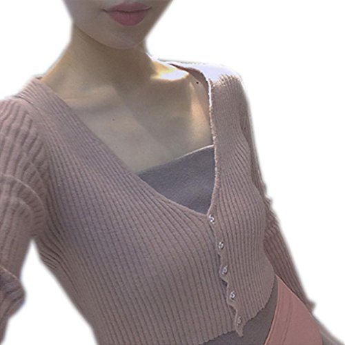 Lifestr(ライフスター)キレイめ　リブニット　カーディガン　ボレロ　ショート丈　羽織り物　セクシー　無地　シンプル　（オリジナルエコバッグセット）