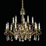 Nulco Lighting Chandeliers 365 15 AGB MA Aged Brass Malibu Crystal Belvedere Chandelier 15Lt Aged Brass