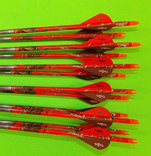 Carbon Express Maxima Red 350 Carbom Arrows w/Blazer Vanes Mossy Oak Wraps 1 Dz.