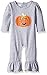 Mud Pie Baby Girl Holiday One Piece Playwear Set Long Sleeve, Pumpkin, 6-9 Months