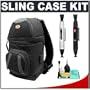 Zeikos Deluxe Sling SLR Camera Backpack (Black) + Accessory Kit for Canon Rebel XSi, XS, T1i, XTi, 40D, 50D, Nikon D40, D60, D5000, D90, D300, D700, Olympus Evolt E-30, E-450, E-520, E-620, and Sony Alpha A200, A300, A350, A700 Digital SLR Cameras