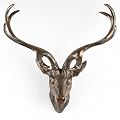 Hirschgeweih Hirschkopf Geweih 10-Ender in Bronze-Optik 51 x 60 cm
