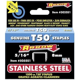 Stainless Steel Staples, 5 16 by Arrow