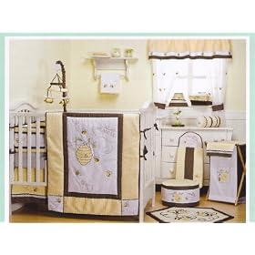 Kids Line Cute as Can Bee 6 Piece Crib Bedding Set, Yellow