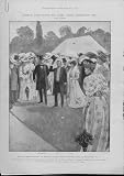 Prince Arisugawa'S Visit Antique Print 1905 Japan