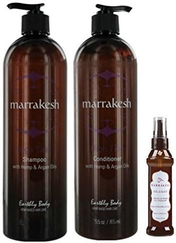Marrakesh High Tide Shampoo + Conditioner Combo Set 25 Ounce Each and Free Light Oil High Tide 2 Oz - Suitable for Both Men and Women by Marrakesh Oil