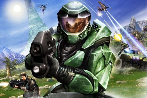 Halo 1 2 3 4 Master Chief Nice Silk Fabric Cloth Wall Poster Print (36x24inch)