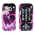 Pink Purple Heart Flower LG Neon GT365 Snap on Cell Phone Case