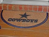 Sports Team Half-moon Doormat 29.5wx17.75d Cowboys