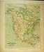 1895 Physical Map North America Greenland Gulf Mexico