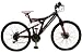 This 26 Inch adult bike in a stunning midnight black is great for family bike rides. Whether riding for leisure or on cross country trails, the suspension will take care of the bumps and shocks, causing you less fatigue and keeping you in control. This great bicycle features 18 speed gears, black alloy trims, front and rear disc brakes and handlebar bell.