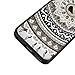 iPhone 5 5S Case, iPhone SE Case, SmartLegend Retro Totem Mandala Floral Pattern Clear Acrylic PC Hard Back Cover with TPU Bumper Frame Hybrid Transparent Protective Case for iPhone 5 5S SE - Black