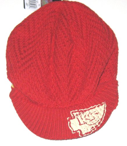 Kansas City Chiefs NFL Reebok Team Apparel Red Billed Knit Beanie Hat