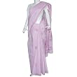 Fashion Saris Chikan Embroidered on Cotton Pink (chsari107)