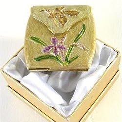Tan * Purse Pocketbook Style Compact Vanity Face Mirror