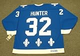 DALE HUNTER Quebec Nordiques 1985 CCM Vintage Throwback Away Hockey Jersey