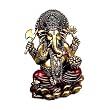 Golden Colored Polyresin Indian Hindu Elephant God Ganesh