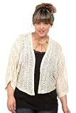 Ivory Kimono Sleeve Crochet Cardigan