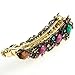 Multicolor Rectangle Metal Banana Rhinestone Hair Clip Barrette Clamp 4.22