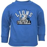 Reebok Detroit Lions Toddler Blue Helmet Long Sleeve T-shirt