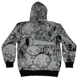 FAMILY GUY STEWIE GRIFFIN COLLAGE 2-Sized Front Zip Licensed Hooded Sweatshirt