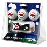 Arkansas Razorbacks NCAA 3 Golf Ball Gift Pack w/ Spring Action Divot Tool