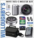 Sony Alpha NEX-5 Two Lens Bundle Deluxe Kit Includes Sony Alpha NEX-5K/S Si ....