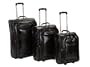 Rockland Luggage Crocodile Style 3 Piece Luggage Set, Black, One Size