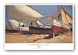 Barcas en la Arena by Joaquin Bastida 36"x20.5" Art Print Poster