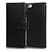 iPhone 6S Plus Case, TORU [Prestizio iPhone 6S Plus Wallet Case] Card Slot Holder Foldable Flip Cover with Kickstand and Wrist Strap for iPhone 6S Plus / iPhone 6 Plus - Black