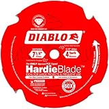 Freud D0704DH Diablo 7-1/4-Inch-by-4-Tooth Polycrystalline Diamond Tipped TCG Hardie Fiber Cement Saw Blade with 5/8-Inch Arbor
