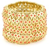 Leslie Danzis 2 Wide Coral Stretch Bracelet