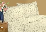 Textiles Plus 100-Percent Cotton 135 GSM T-Shirt Knit Jersey Bedding Sheet Set, Queen, Pink Rose