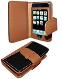 Piel Frama Premium Leather Wallet for the Apple iPhone 3G / 3GS (Black/Tan)