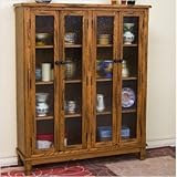 IMAGE OF Sunny Designs 2814RO Sedona Large Four Door Bookcase in Distressed Oak