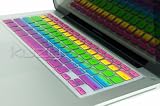 Kuzy - Rainbow Keyboard Silicone Cover Skin for MacBook Pro 13" 15" 17" Aluminum Unibody (fits MacBook with or w/out Retina Display), iMac and MacBook Air 13" - Rainbow