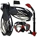 PROMATE Snorkeling Scuba Dive Mask Fins DRY Snorkel Gear Set