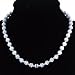 EXP Handmade Grey-White Fusion Glass & Silver Necklace