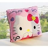 U-beauty Pink Hello Kitty Face Square 14"x14" Cushion Pillow