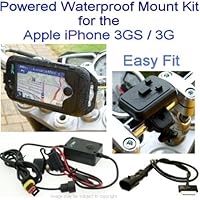 Buybits Waterproof Motorcycle Bike Mount PRO Kit with Direct to Battery Hardwire Power for the Apple iPhone 3G 3Gs