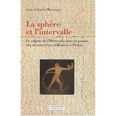 La sph�re et l'intervalle : Le sch�me de l'Harmonie dans la pens�e des anciens Grecs d'Hom�re � Platon