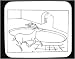 Mouse Pad with "black and white", deer, running, Asia, elk, park, water, tourist, pool, zoo, India, animal
