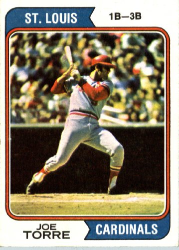 1974 Topps #15 Joe Torre St. Louis Cardinals Baseball Card In A Protective Screwdown Case