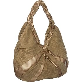 Burlap Hobo Melie Bianco Handbags - Bronze or Orange