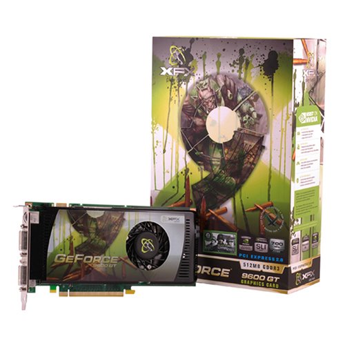 Childrens Toyshop  Computer : XFX Nvidia 9600GT 680M 512MB DDR3 Dual Dvi, PCI Express graphics Card XXX edition - PV-T94P-YDD4