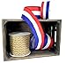 Red White and Blue American Ribbon Stripe Wired 1.5-2.5